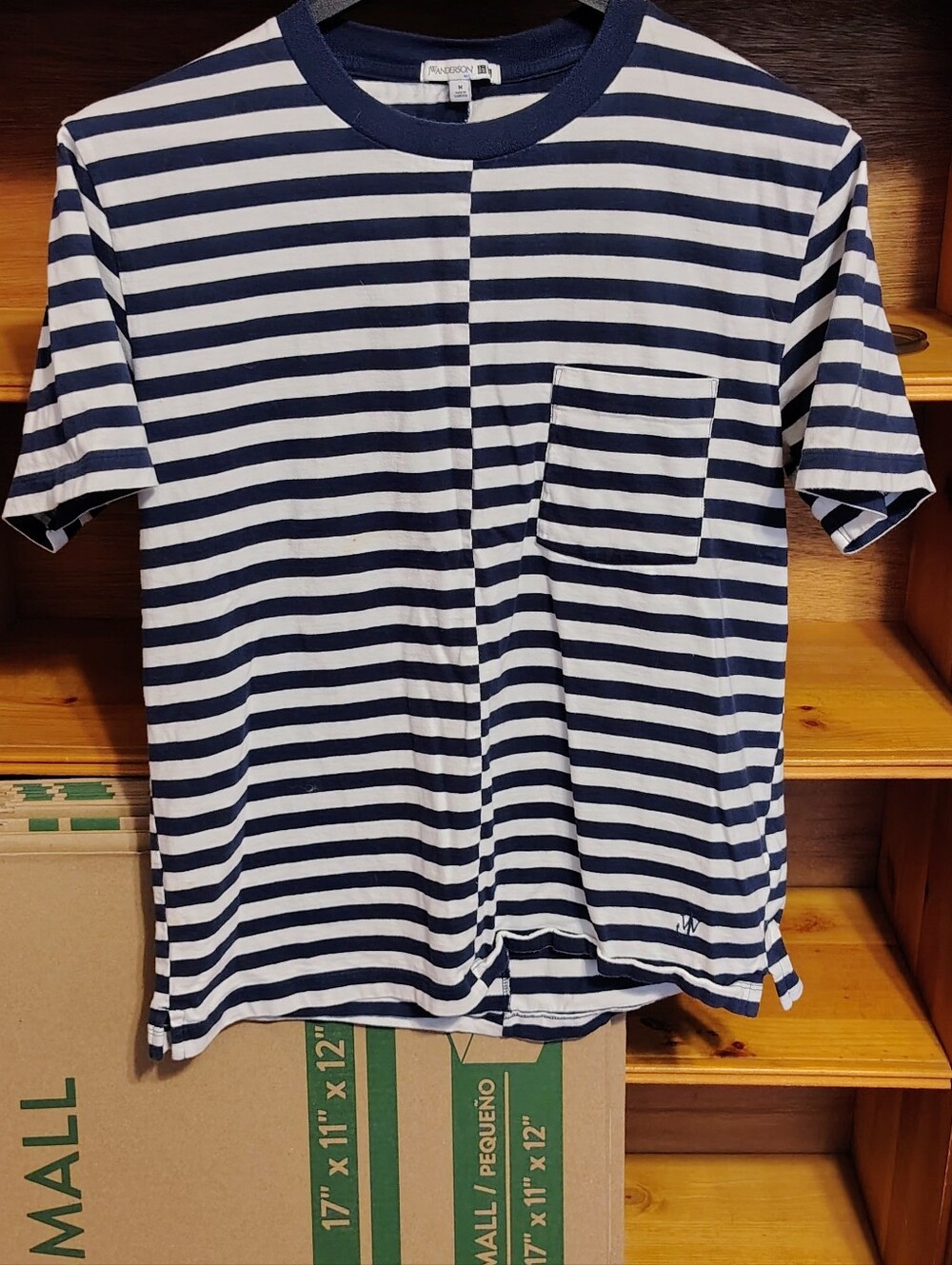 Navy and White Striped Pocket Tee